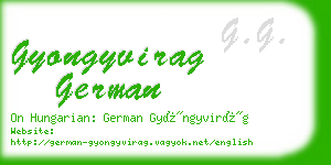 gyongyvirag german business card